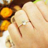 0.50 Carat (ctw) 10K Yellow Gold Oval Cut Aquamarine & Round Cut White Diamond Ladies Bridal Engagement Promise Ring 1/2 CT