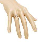0.50 Carat (ctw) 18K Rose Gold Oval Cut Aquamarine & Round Cut White Diamond Ladies Bridal Engagement Promise Ring 1/2 CT