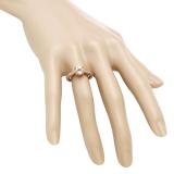 1.15 Carat (ctw) 14K Rose Gold Round Cut Morganite & White Diamond Ladies Bridal Solitaire With Accents Engagement Ring