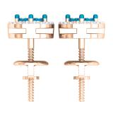0.30 Carat (ctw) 14K Rose Gold Blue Sapphire & White Diamond Ladies Cluster Stud Earrings 1/3 CT