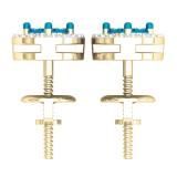 0.30 Carat (ctw) 14K Yellow Gold Blue Sapphire & White Diamond Ladies Cluster Stud Earrings 1/3 CT