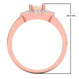 1.20 Carat (ctw) 10K Rose Gold Oval Cut Morganite & Round White Diamond Ladies Halo Bridal Engagement Ring 1 1/4 CT
