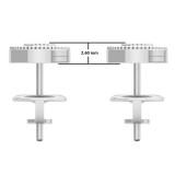 0.10 Carat (ctw) 10K White Gold Round Cut Champagne & White Diamond Cluster Stud Earrings