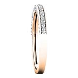 0.32 Carat (ctw) 10K Rose Gold Round White Diamond Ladies Bridal Wedding Band 1/3 CT