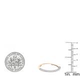 0.32 Carat (ctw) 10K Rose Gold Round White Diamond Ladies Bridal Wedding Band 1/3 CT