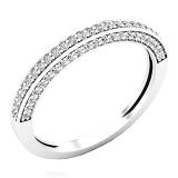 0.32 Carat (ctw) 10K White Gold Round White Diamond Ladies Bridal Wedding Band 1/3 CT