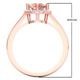 0.85 Carat (ctw) 10K Rose Gold Round Morganite & White Diamond Ladies Halo Style Bridal Engagement Ring