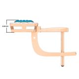 0.35 Carat (ctw) 10K Rose Gold Round Blue & White Diamond Ladies Fine Halo Hoop Earrings 1/3 CT