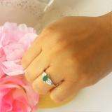 0.85 Carat (ctw) 10K White Gold Oval Emerald & Round White Diamond Ladies Bridal Engagement Ring