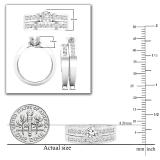IGI Certified Round White Diamond Tapered Shank Wedding Ring Set for Women (1 ctw, Color I-J, Clarity I2-I3) in 10K White Gold