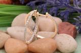 0.85 Carat (ctw) 10K Rose Gold Round Cut White Diamond Ladies Hoop Earrings 3/4 CT