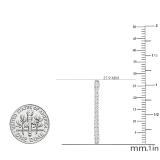 0.85 Carat (ctw) 14K White Gold Round Cut White Diamond Ladies Hoop Earrings 3/4 CT