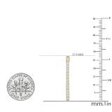 0.85 Carat (ctw) 18K Yellow Gold Round Cut White Diamond Ladies Hoop Earrings 3/4 CT