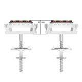 0.60 Carat (ctw) 10K White Gold Round Cut Champagne & White Diamond Square Shaped Stud Earrings