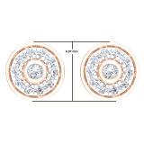 0.20 Carat (Ctw) 10K Rose Gold Round Cut Diamond ladies Circle Stud Earrings