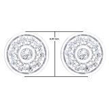 0.20 Carat (Ctw) 10K White Gold Round Cut Diamond ladies Circle Stud Earrings