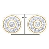 0.20 Carat (Ctw) 10K Yellow Gold Round Cut Diamond ladies Circle Stud Earrings