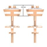 0.20 Carat (Ctw) 14K Rose Gold Round Cut Diamond ladies Circle Stud Earrings