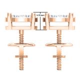 0.45 Carat (Ctw) 10K Rose Gold Round Cut White Diamond Ladies Cluster Stud Earrings