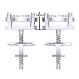 0.45 Carat (Ctw) 14K White Gold Round Cut White Diamond Ladies Cluster Stud Earrings