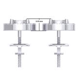 0.50 Carat (ctw) 18K White Gold White Diamond Ladies Cluster Flower Stud Earrings 1/2 CT