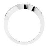 1.25 Carat (Ctw) 10K White Gold Round Champagne & White Diamond Ladies Bypass Fashion Right Hand Ring