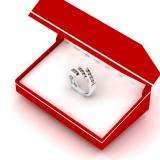 1.25 Carat (Ctw) 10K White Gold Round Champagne & White Diamond Ladies Bypass Fashion Right Hand Ring