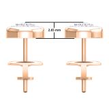 0.20 Carat (Ctw) 10K Rose Gold Round White Diamond Ladies Cluster Stud Earrings 1/4 CT