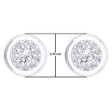 0.20 Carat (Ctw) 14K White Gold Round White Diamond Ladies Cluster Stud Earrings 1/4 CT