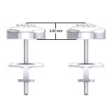 0.20 Carat (Ctw) 14K White Gold Round White Diamond Ladies Cluster Stud Earrings 1/4 CT
