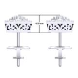 0.30 Carat (Ctw) 10K White Gold White Diamond Ladies Cluster Flower Stud Earrings 1/3 CT