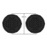 0.50 Carat (Ctw) Sterling Silver Round Cut Black Diamond Ladies Milgrain Cluster Stud Earrings