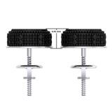 0.50 Carat (Ctw) Sterling Silver Round Cut Black Diamond Ladies Milgrain Cluster Stud Earrings