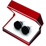 0.50 Carat (Ctw) Sterling Silver Round Cut Black Diamond Ladies Milgrain Cluster Stud Earrings