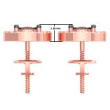 0.50 Carat (Ctw) 10K Rose Gold Round Champagne & White Diamond Ladies Cluster Style Stud Earrings 1/2 CT