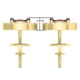 0.50 Carat (Ctw) 10K Yellow Gold Round Champagne & White Diamond Ladies Cluster Style Stud Earrings 1/2 CT