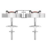 0.50 Carat (Ctw) 14K White Gold Round Champagne & White Diamond Ladies Cluster Style Stud Earrings 1/2 CT