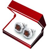 0.50 Carat (Ctw) 14K White Gold Round Champagne & White Diamond Ladies Cluster Style Stud Earrings 1/2 CT