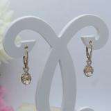 1.65 Carat (Ctw) 14K Rose Gold Oval Morganite & Round White Diamond Ladies Infinity Dangling Drop Earrings