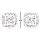 0.25 Carat (Ctw) 14K Rose Gold Round White Diamond Ladies Stud Earrings 1/4 CT