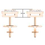 0.25 Carat (Ctw) 14K Rose Gold Round White Diamond Ladies Stud Earrings 1/4 CT