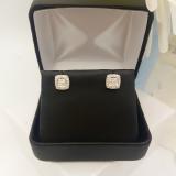 0.25 Carat (Ctw) 14K White Gold Round White Diamond Ladies Stud Earrings 1/4 CT