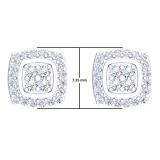 0.25 Carat (Ctw) 14K White Gold Round White Diamond Ladies Stud Earrings 1/4 CT