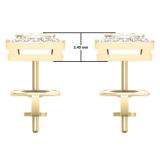 0.25 Carat (Ctw) 14K Yellow Gold Round White Diamond Ladies Stud Earrings 1/4 CT