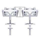 0.50 Carat (Ctw) 14K White Gold Real Round Cut White Diamond Ladies Cluster Stud Earrings 1/2 CT
