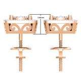 0.50 Carat (Ctw) 18K Rose Gold Real Round Cut White Diamond Ladies Cluster Stud Earrings 1/2 CT