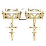 0.50 Carat (Ctw) 18K Yellow Gold Real Round Cut White Diamond Ladies Cluster Stud Earrings 1/2 CT