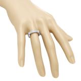 0.15 Carat (Ctw) 10K White Gold Round Cut Diamond Ladies Anniversary Wedding Band
