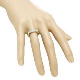 0.15 Carat (Ctw) 10K Yellow Gold Round Cut Diamond Ladies Anniversary Wedding Band