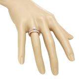 0.85 Carat (Ctw) 10K Rose Gold Princess & Round Cut White Diamond Men & Women's Fashion Engagement Ring Trio Bridal Set